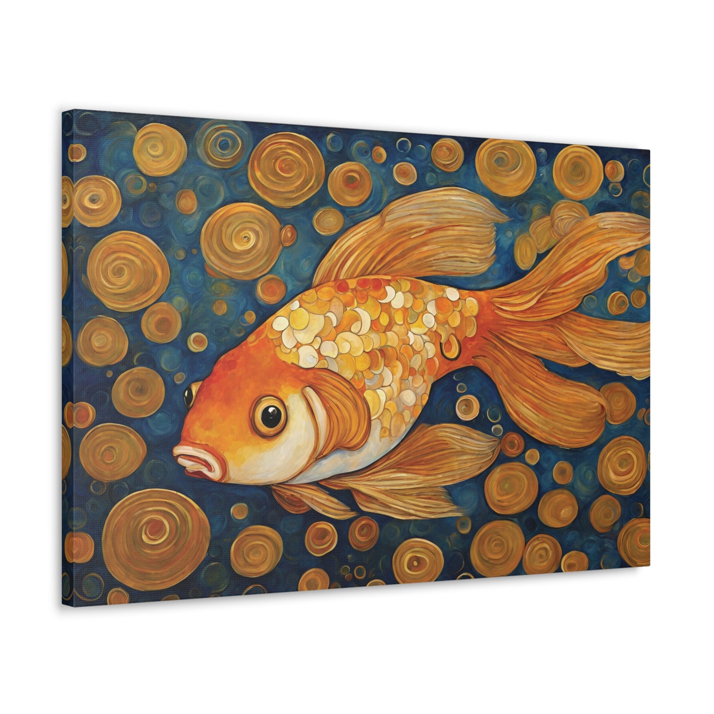 Goldfish Koi Modern Art Canvas Print 30x20 Inch Canvas