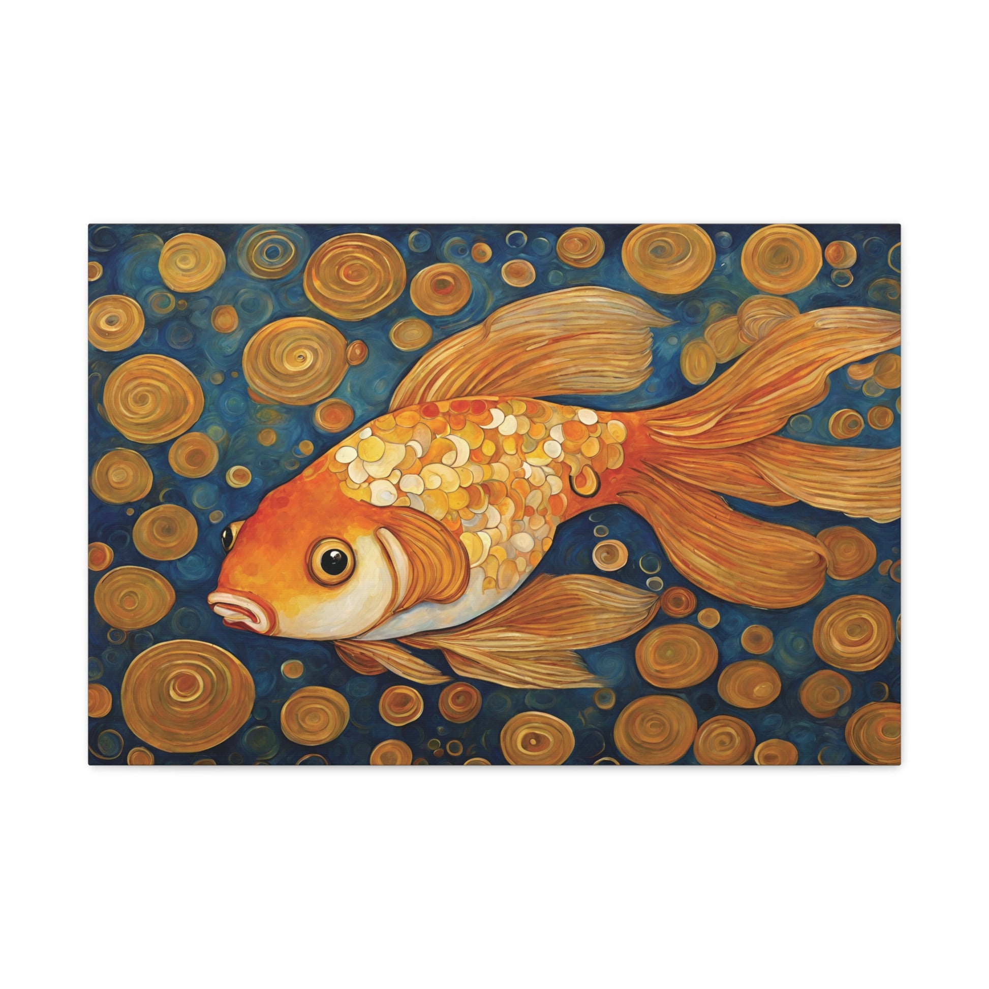 Goldfish Koi Modern Art Canvas Print 30x20 Inch Canvas