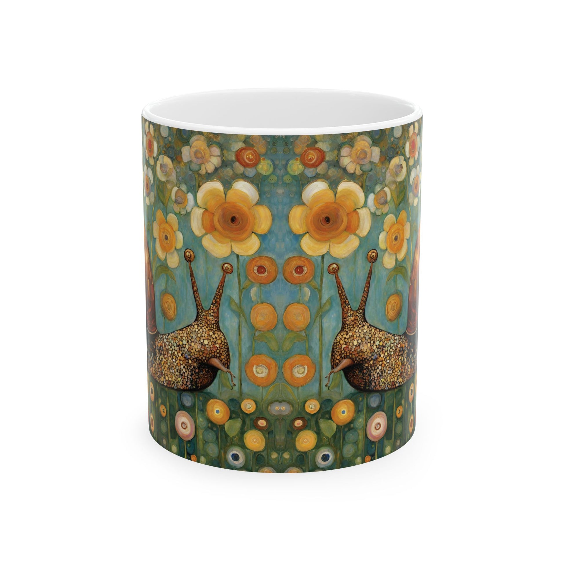 Snail Coffee Mug 11oz Art Nouveau Ceramic Cup Mug