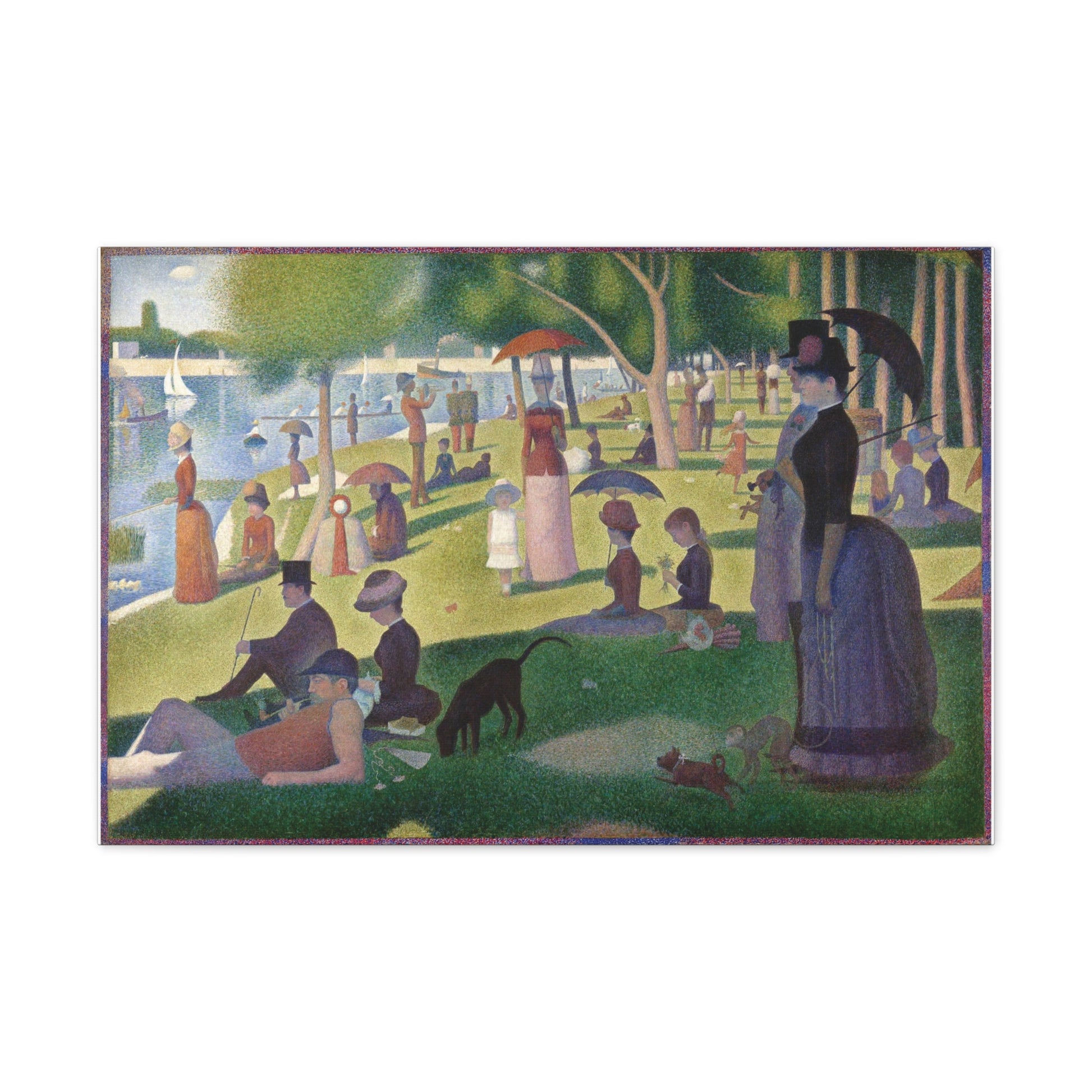 A Sunday Afternoon on the Island of La Grande Jatte Canvas Print 30x20 Inch Canvas