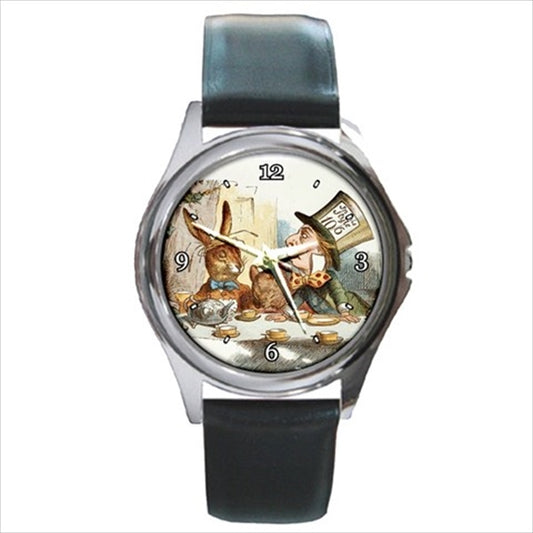 Mad Hatter March Hare Watch Round Unisex Wristwatch Alice In Wonderland Alice In Wonderland Watch Mad Hatter Round Watch Unisex Watch Wristwatch Watches