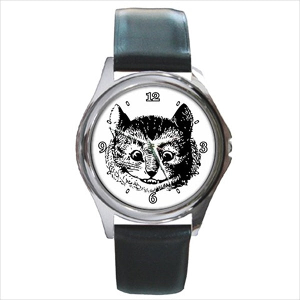 Cheshire Cat Face Watch Round Unisex Wristwatch Alice In Wonderland Alice In Wonderland Watch Cheshire Cat Round Watch Unisex Watch Wristwatch Watches