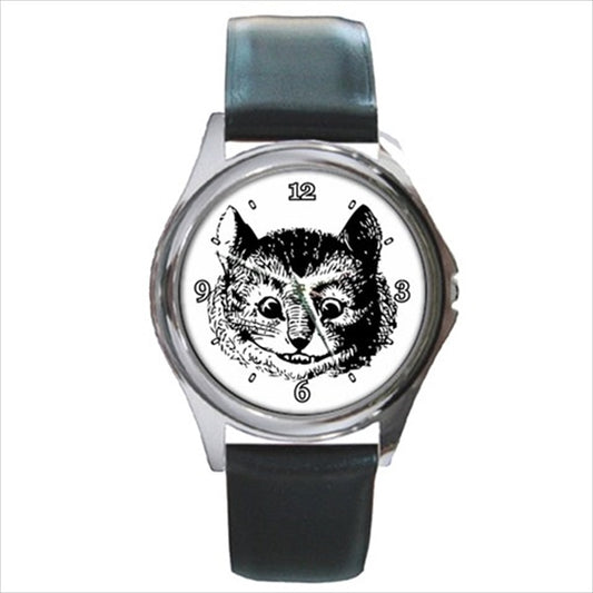 Cheshire Cat Face Watch Round Unisex Wristwatch Alice In Wonderland Alice In Wonderland Watch Cheshire Cat Round Watch Unisex Watch Wristwatch Watches