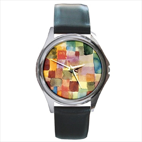 Paul Klee Art Watch Round Abstract Unisex Wristwatch Famous Fine Art Paul Klee Round Watch Unisex Watch Wristwatch Watches