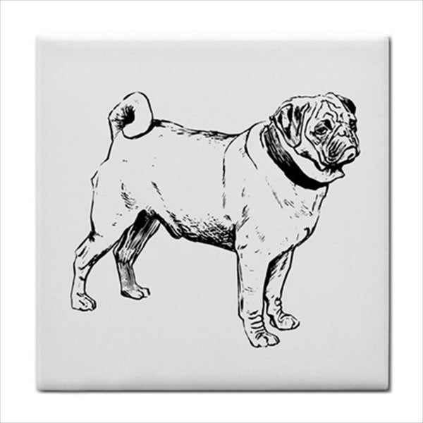 Dog Breeds Ceramic Tile Set Of 16 Backsplash 4.25" Tiles Animal Animal Art Animal Tile Art Backsplash Black And White Ceramic Ceramic Tile Ceramic Tile Set Dog Dog Breeds Home Decor Tile Ceramic Tile Set