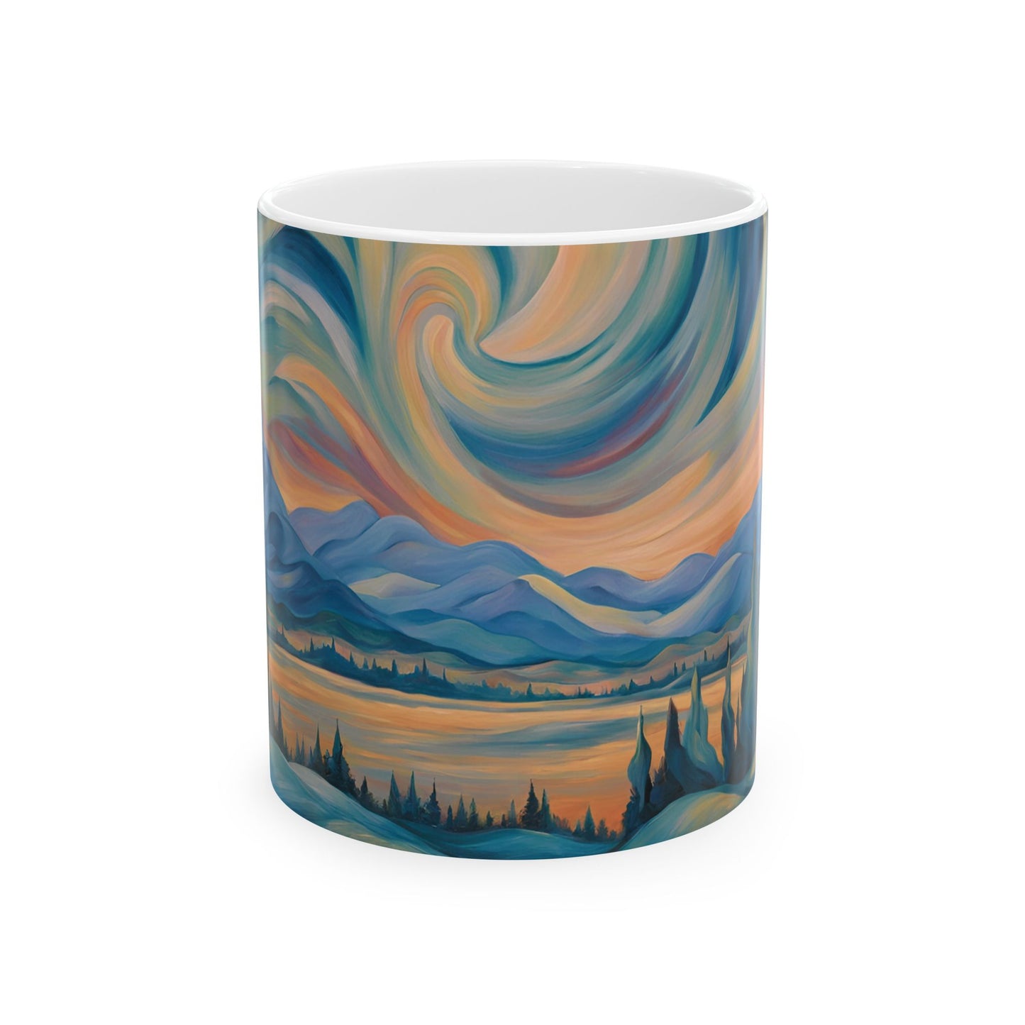 Northern Lights Coffee Mug 11oz Aurora Borealis Art Cup Mug