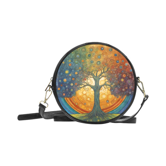 Tree Art Nouveau Purse Round PU Leather Art Nouveau PU Leather Purse Round Purse Tree Purse