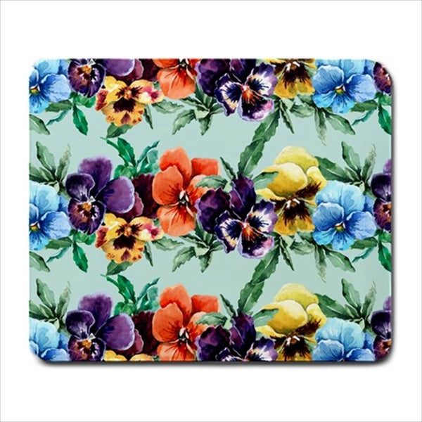 Pansies Flower Art Computer Mouse Pad Mat Computer Flower Flower Art Flowers Mat Mouse Mouse Pad mousepad Office Accessory Pansies Mouse Pad