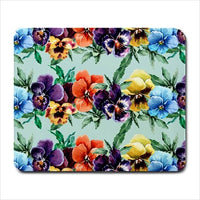 Pansies Flower Art Computer Mouse Pad Mat