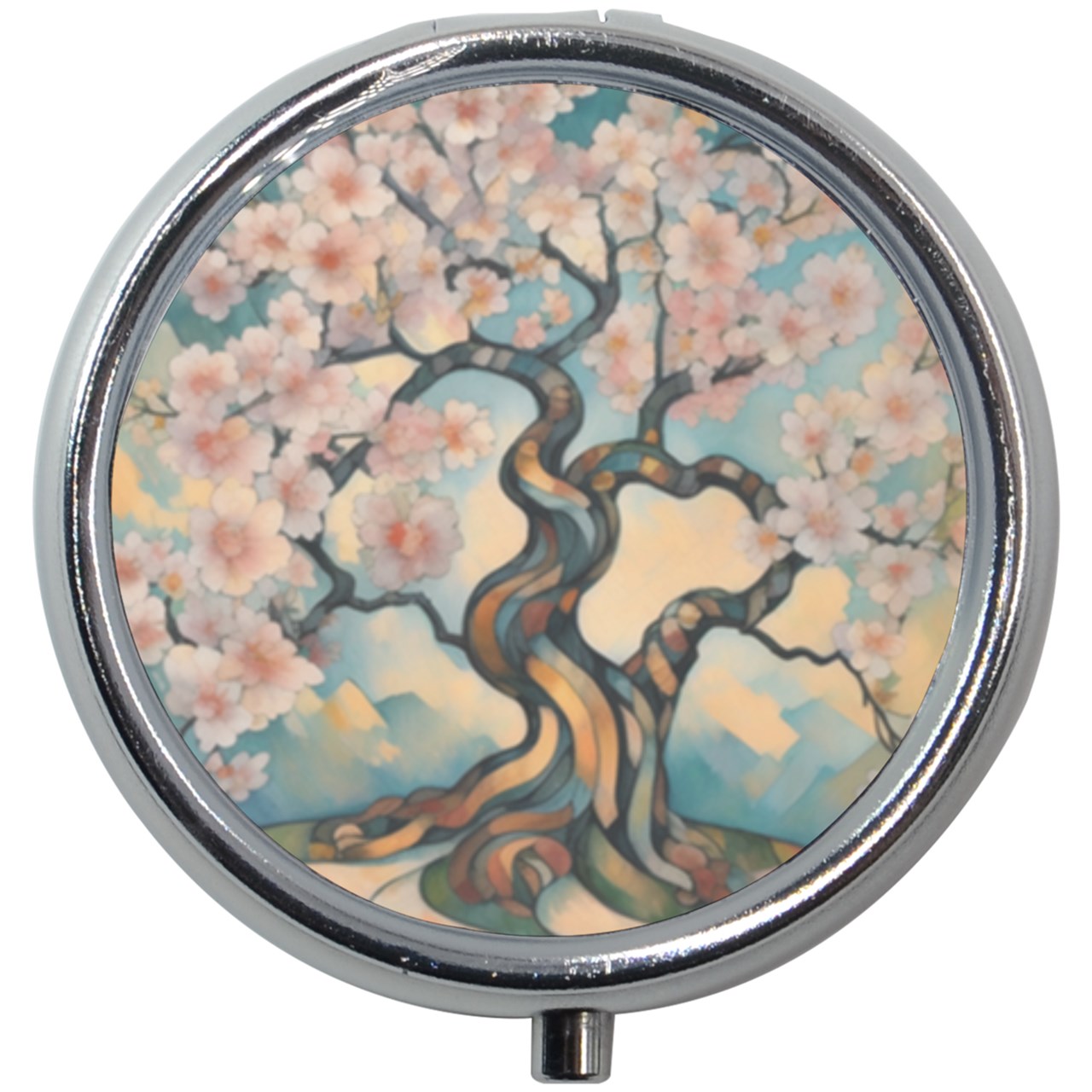 Cherry Blossom Tree Art Pill Box Medication Travel Case Case Cherry Blossom Flower Art Japan Medication Case Pill Box Travel Pillboxes