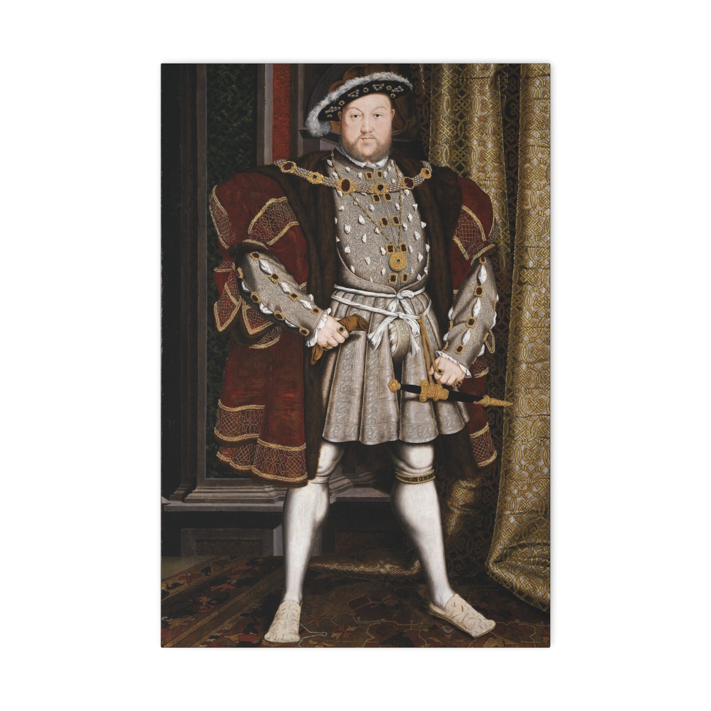 King Henry VIII Hans Holbein Art Canvas Print 30x20 Inch Canvas