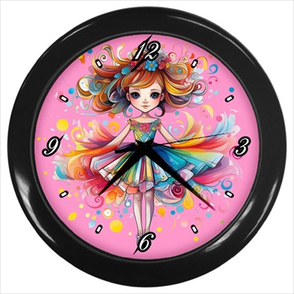 Kaylee Girl Pink Wall Clock