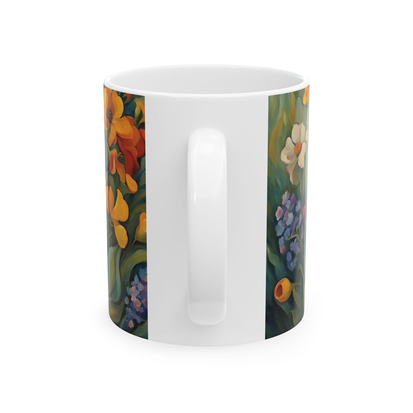 Wildflowers Coffee Mug 11oz Flower Art Ceramic Cup Mug