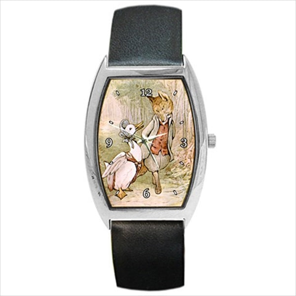 Jemima Puddle Duck Watch Beatrix Potter Art Wristwatch Analog Barrel Shape Beatrix Potter Fictional Character Fictional Character Watch Jemima Puddle Duck Storybook Unisex Watch Wristwatch Watches