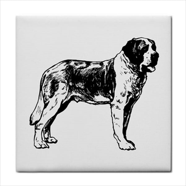 Dog Breeds Ceramic Tile Set Of 16 Backsplash 4.25" Tiles Animal Animal Art Animal Tile Art Backsplash Black And White Ceramic Ceramic Tile Ceramic Tile Set Dog Dog Breeds Home Decor Tile Ceramic Tile Set