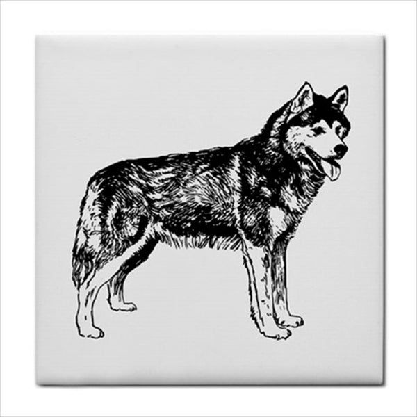 Dog Breeds Ceramic Tile Set Of 16 Backsplash 4.25" Tiles Animal Animal Art Animal Tile Art Backsplash Black And White Ceramic Ceramic Tile Ceramic Tile Set Dog Dog Breeds Home Decor Tile Ceramic Tile Set