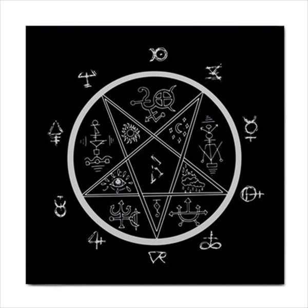 Ceramic Tiles Set of 6 Occult Mystic Art Backsplash Tile Art Ceramic Tile Set