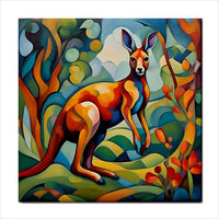 Kangaroo Ceramic Tile 4.25 Inches