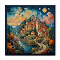 Fantasy Castle Ceramic Tile 4.25 Inches