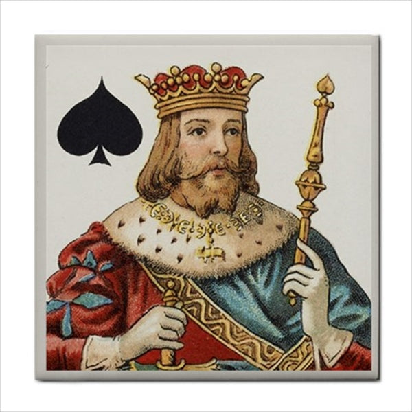 King Playing Cards Art Ceramic Tile Set Of 4 Decorative Tiles Backsplash Art Backsplash Ceramic Ceramic Tile Ceramic Tile Set Grimaud Home Decor King Of Clubs King Of Diamonds King Of Hearts King Of Spades Playing Cards Tile Ceramic Tile Set