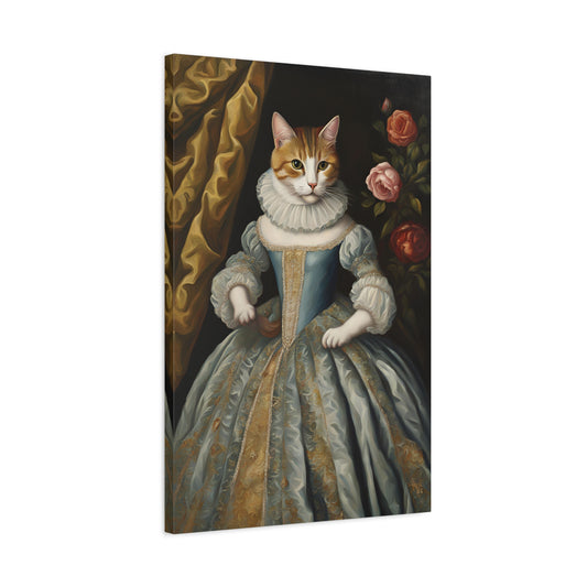 Cat Of The Renaissance Art Canvas Print Wall Decor 20x30 Inch Ready To Hang Canvas 20″ x 30″ (Vertical) 1.25"