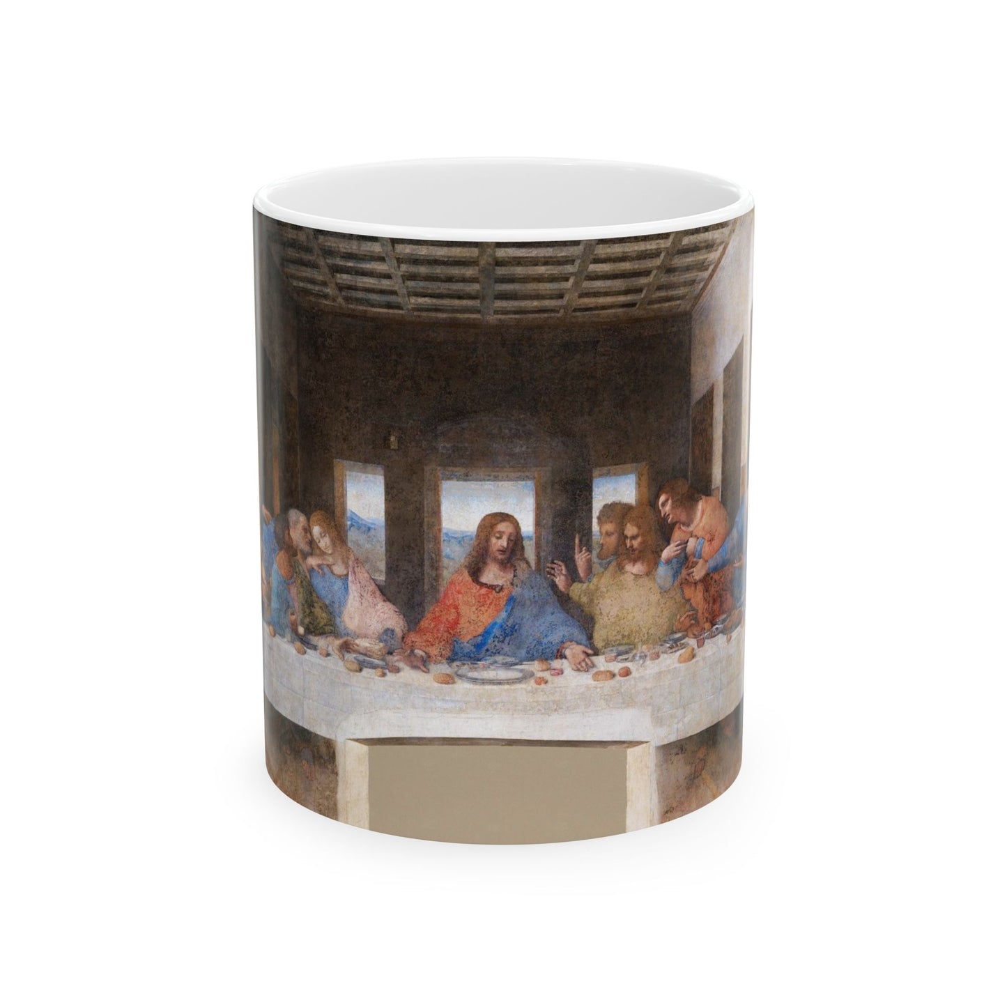 The Last Supper Da Vinci Art Ceramic Mug 11oz 11oz Coffee Mugs Holiday Picks Home & Living Kitchen mug Mugs Sublimation White base Mug