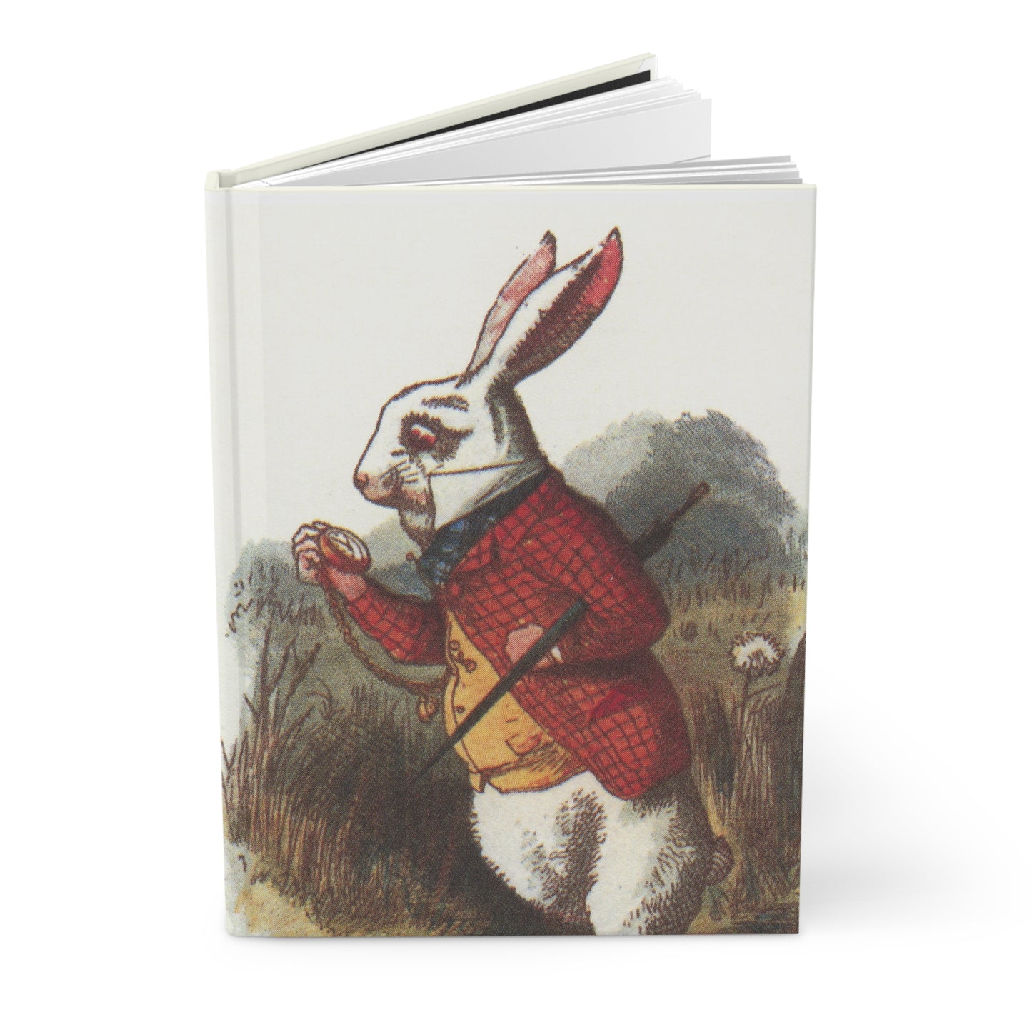 White Rabbit Hardcover Journal Alice In Wonderland Art Paper products Journal