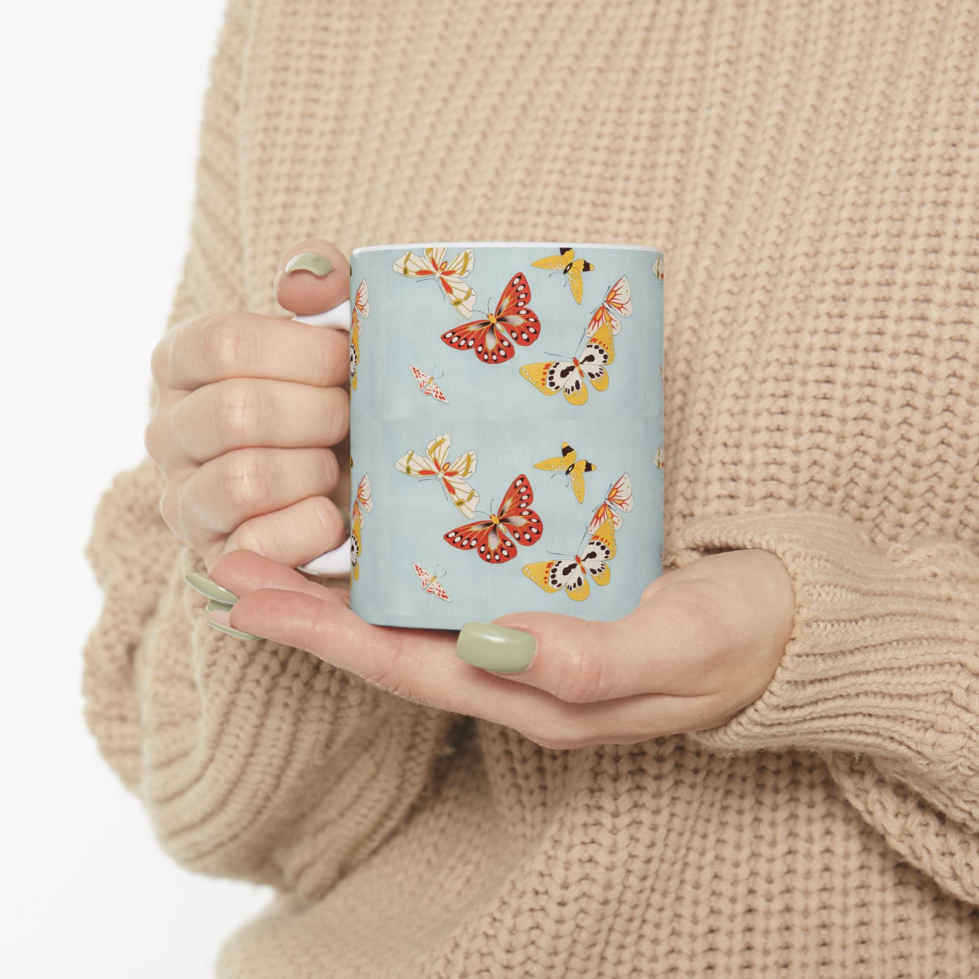 Japanese Butterflies Ceramic Coffee Mug 11oz Mug