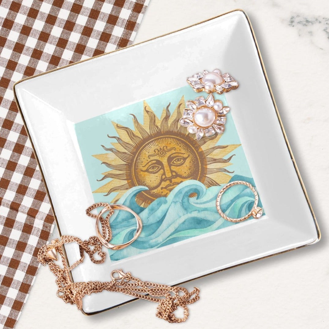 Sun And Sea Art Ceramic Jewelry Tray Jewelry Tray