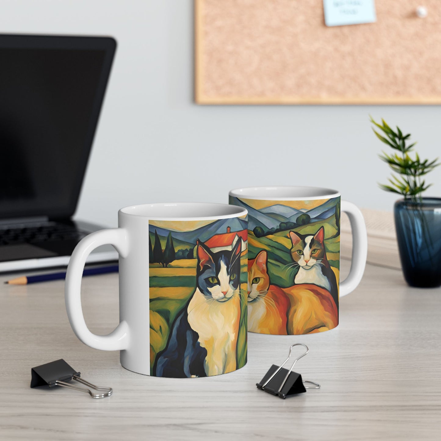 Farm Cats Coffee Mug 11oz Animal Art Cup Mug