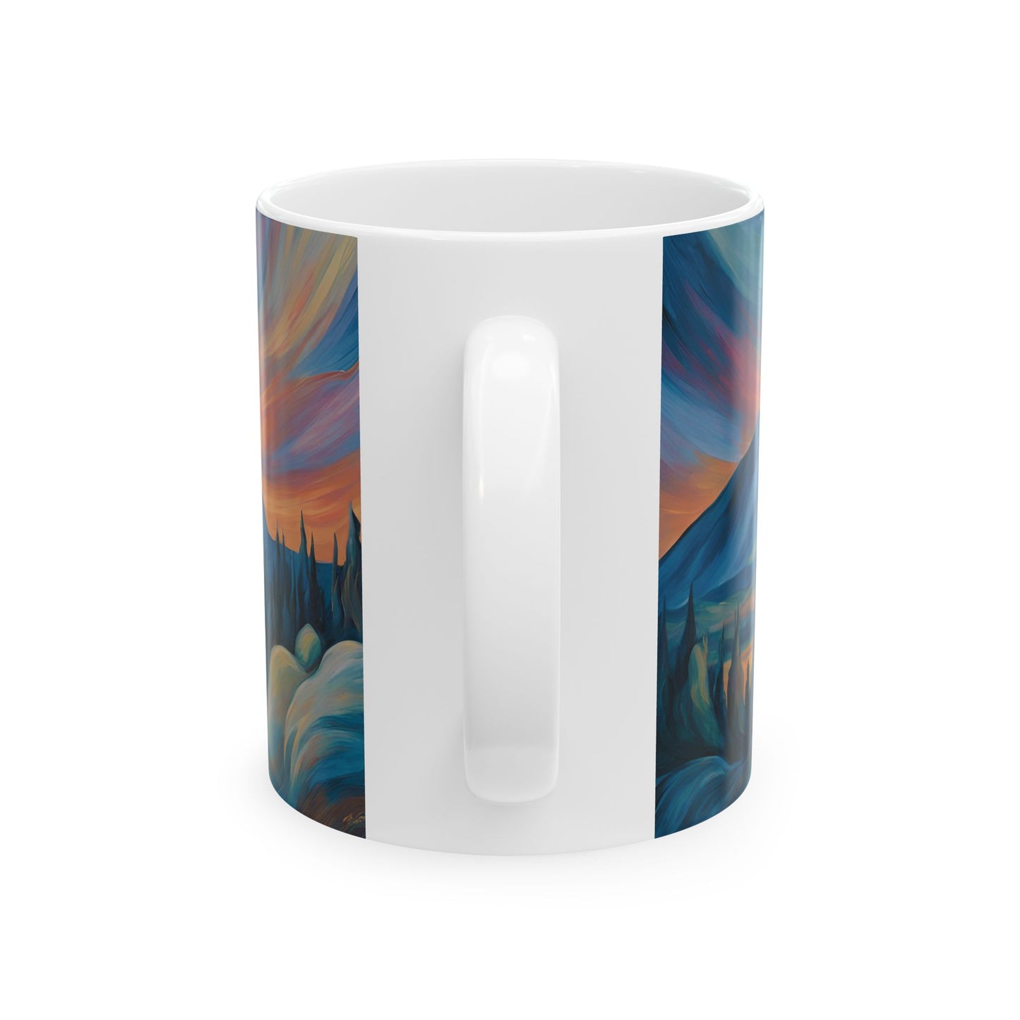 Northern Lights Coffee Mug 11oz Aurora Borealis Art Cup Mug