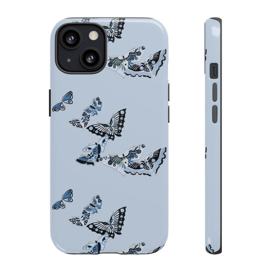 Blue Butterflies Tough Phone Case for iPhone & Samsung Galaxy Phone Case iPhone 13 Glossy