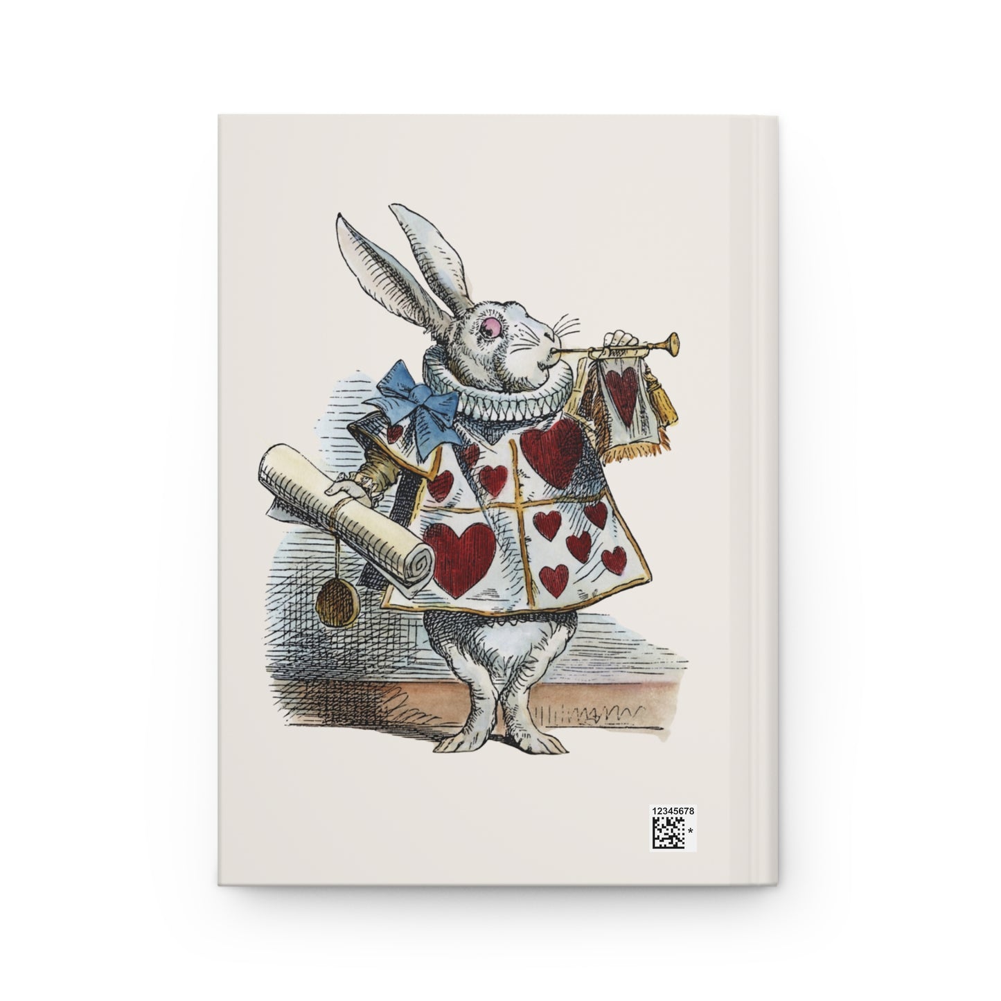 White Rabbit Hardcover Notebook Journal Lined Matte Alice In Wonderland Art Paper products