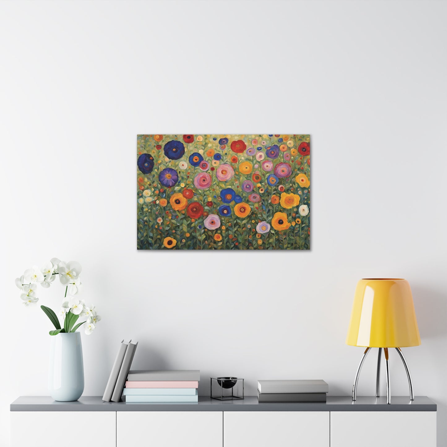 Colorful Flowers Canvas Print 30x20 Inch Wall Art Art & Wall Decor Canvas Fall Picks Hanging Hardware Home & Living Indoor Top Spring Products Valentine's Day promotion Canvas