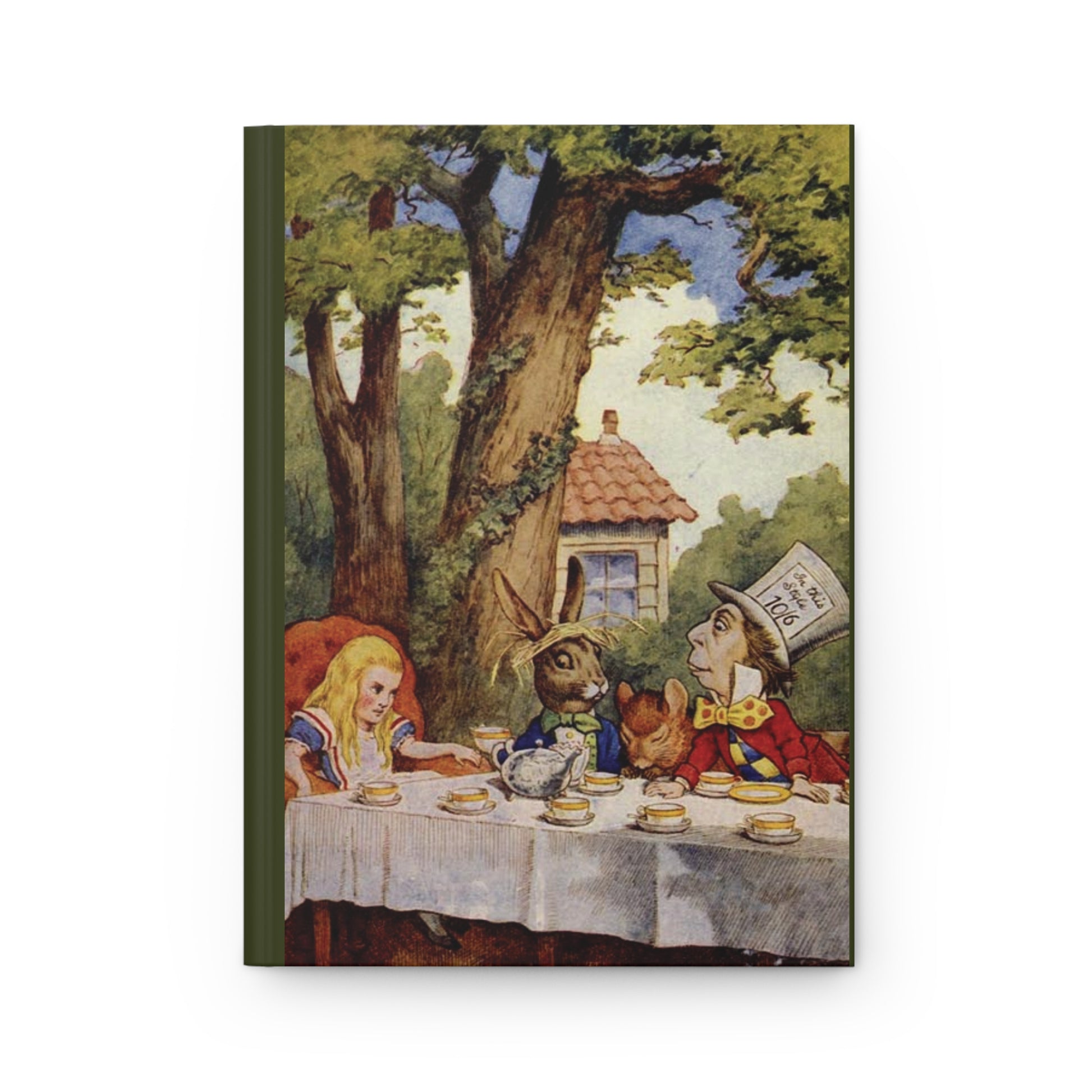 Mad Tea Party Hardcover Journal Alice In Wonderland Art Paper products