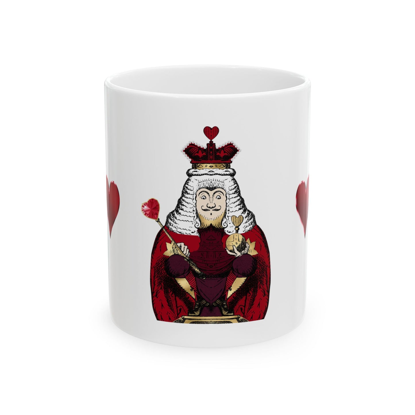 King Of Hearts Ceramic Coffee Mug 11oz Alice In Wonderland Art Mug