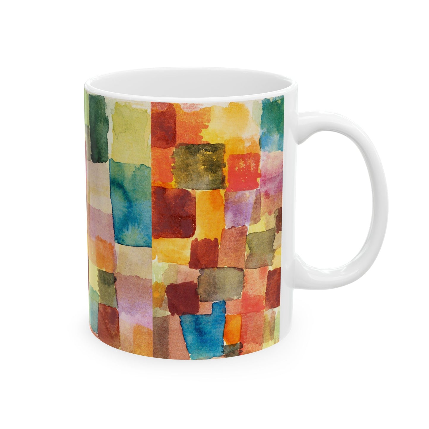 Abstract Art Paul Klee Ceramic Coffee Mug 11oz 11oz Coffee Mugs Fall Picks Home & Living Kitchen Mug Mugs Sublimation White base Mug