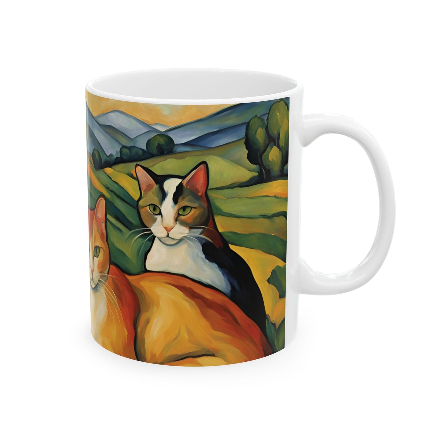 Farm Cats Coffee Mug 11oz Animal Art Cup 11oz 15oz Cat Cat Art Cat Coffee Mug ceramic mug Coffee Mug Coffee Mugs Cup Home & Living Kitchen Mug Mug