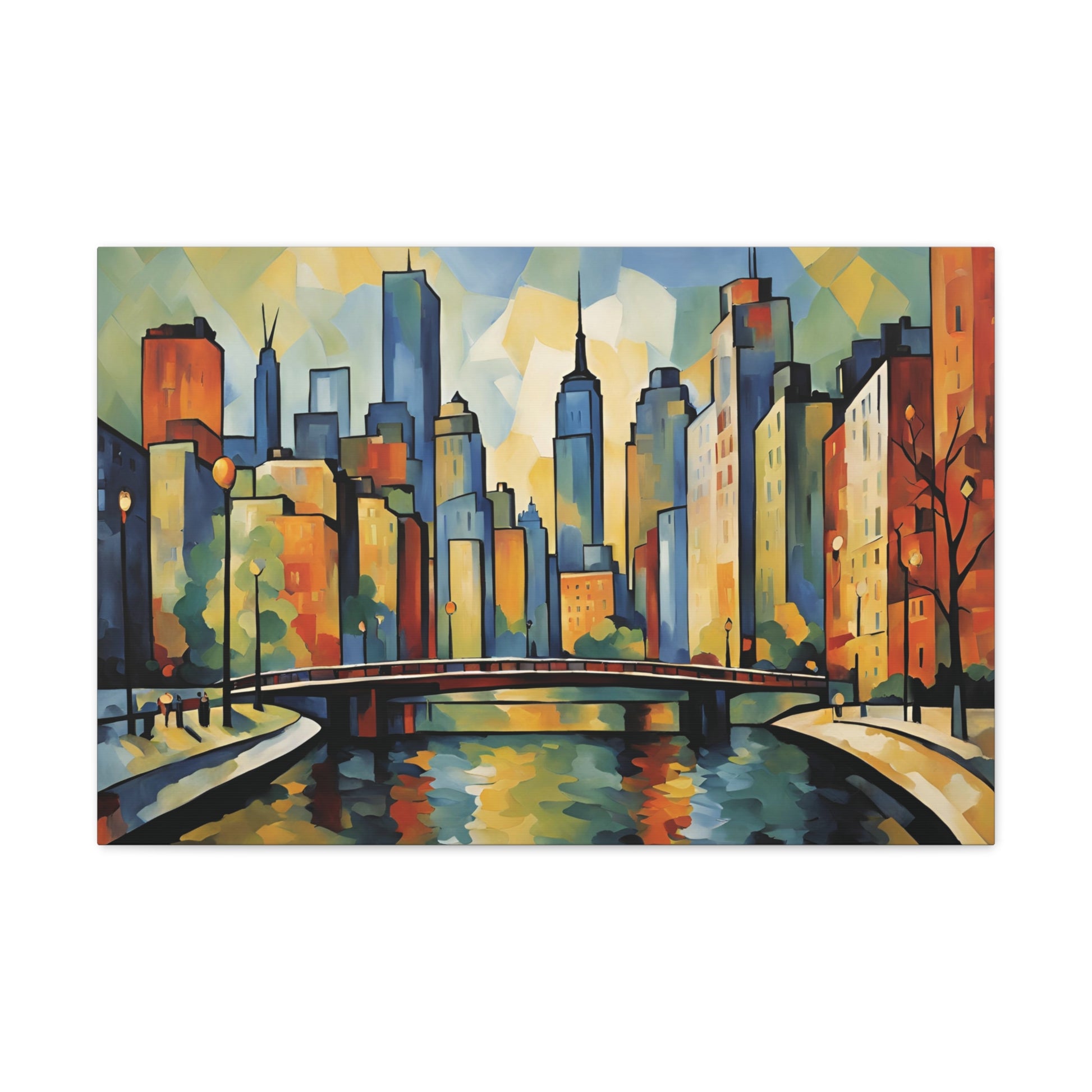 City Skyline Canvas Print 30x20 Inch Wall Art Canvas