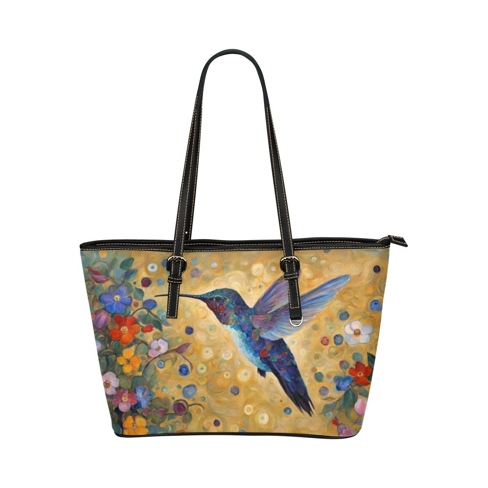 Hummingbird Shoulder Tote Bag 17.5" x 11" PU Faux Leather 17.5" x 11" Art Carry On Home Decor PU Leather Shoulder Bag Tote Tote Bag Travel Tote Bag