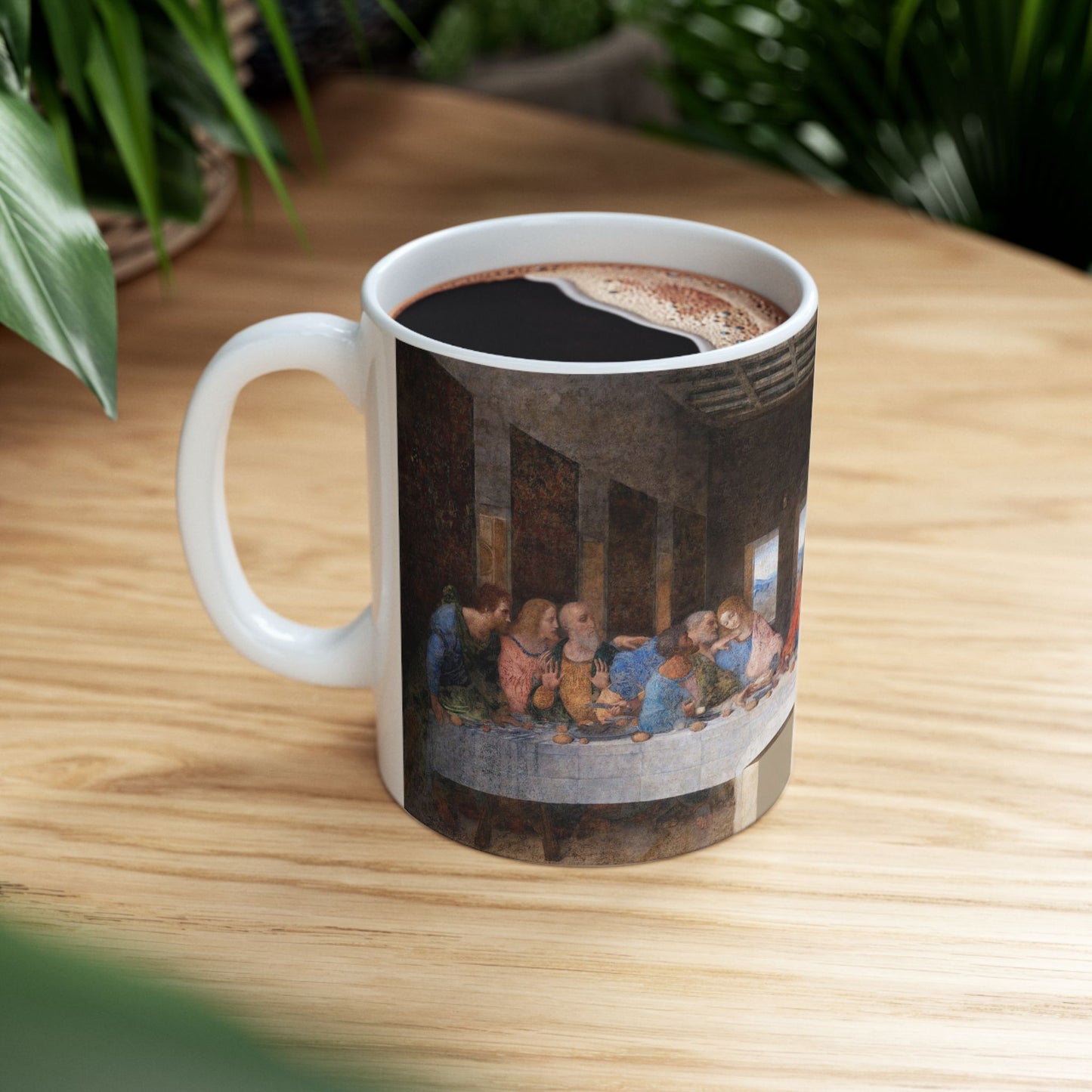 The Last Supper Da Vinci Art Ceramic Mug 11oz 11oz Coffee Mugs Holiday Picks Home & Living Kitchen mug Mugs Sublimation White base Mug