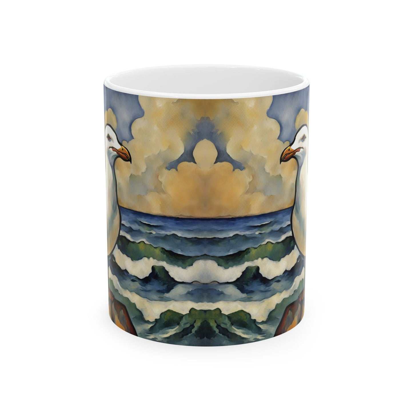 Seagull Coffee Mug 11oz Nautical Art Ceramic Cup