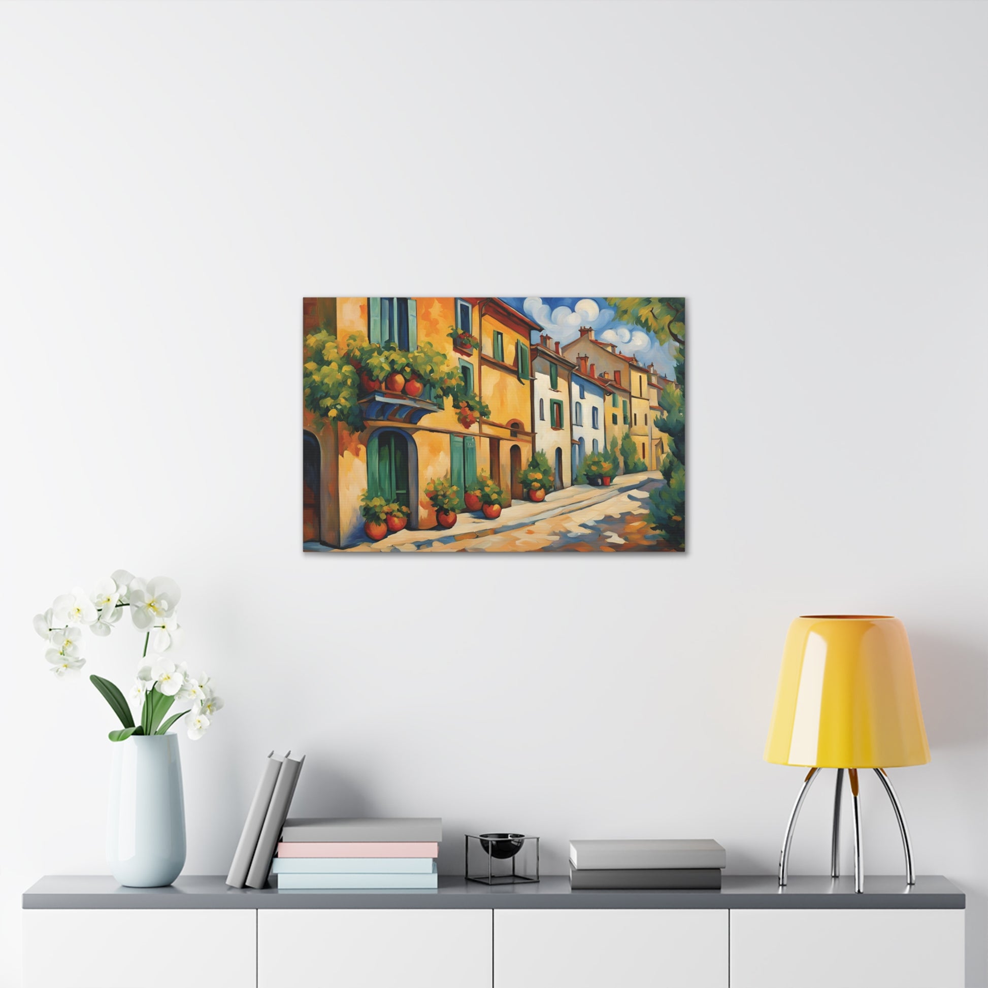 Italian Street Gallery Wrap 30x20 Inch Wall Art Canvas