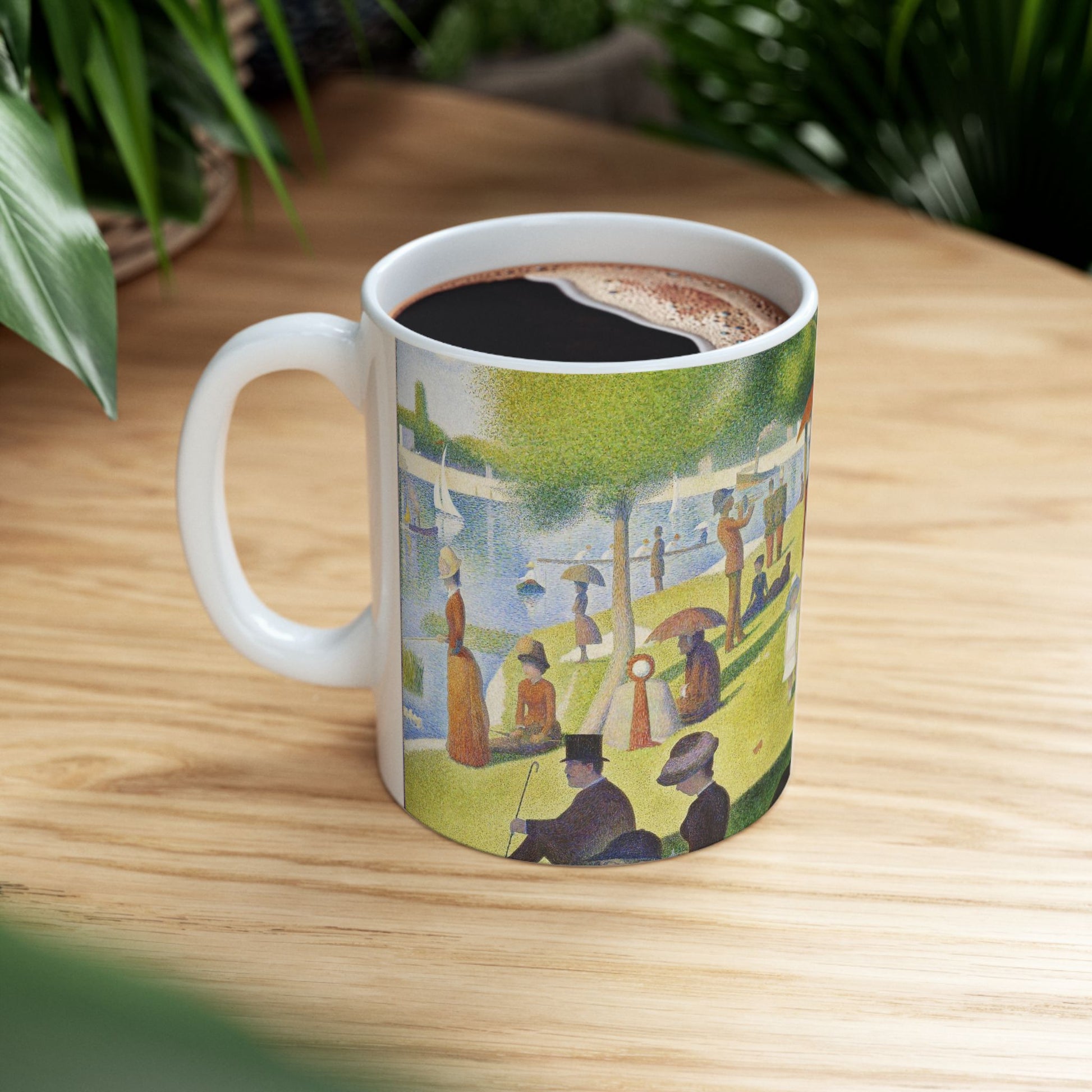 Coffee Mug A Sunday Afternoon Georges Seurat Art 11 oz 11oz Coffee Mugs Fall Picks Home & Living Kitchen mug Mugs Sublimation White base Mug