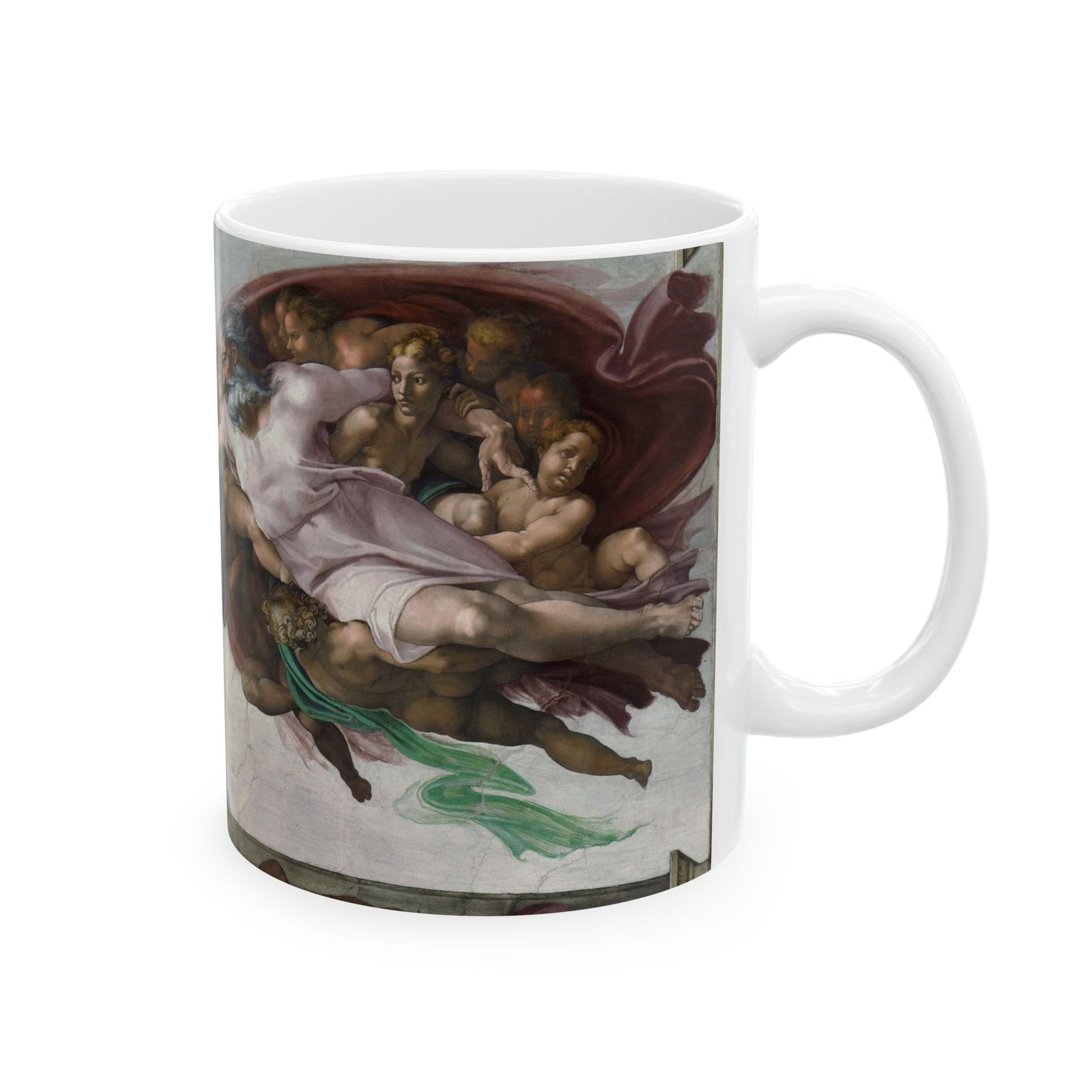 Creation Of Adam Ceramic Coffee Mug 11oz Michelangelo Renaissance Art 11oz Coffee Mugs Fall Picks Home & Living Kitchen mug Mugs Sublimation White base Mug