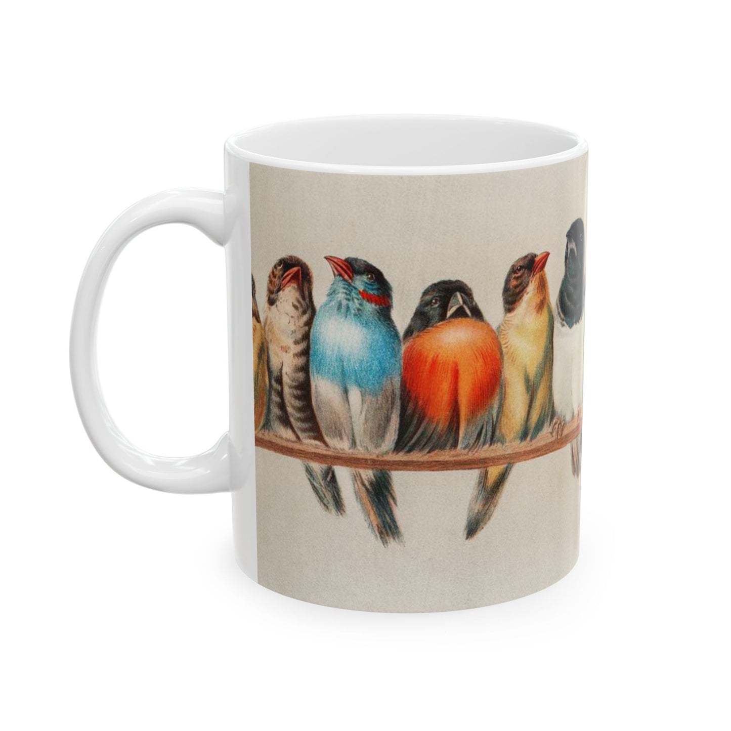 A Perch of Birds Ceramic Coffee Mug 11oz Hector Giacomelli Art Mug