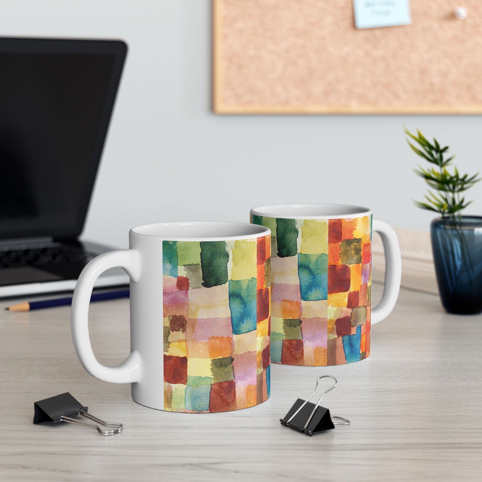 Abstract Art Paul Klee Ceramic Coffee Mug 11oz 11oz Coffee Mugs Fall Picks Home & Living Kitchen Mug Mugs Sublimation White base Mug