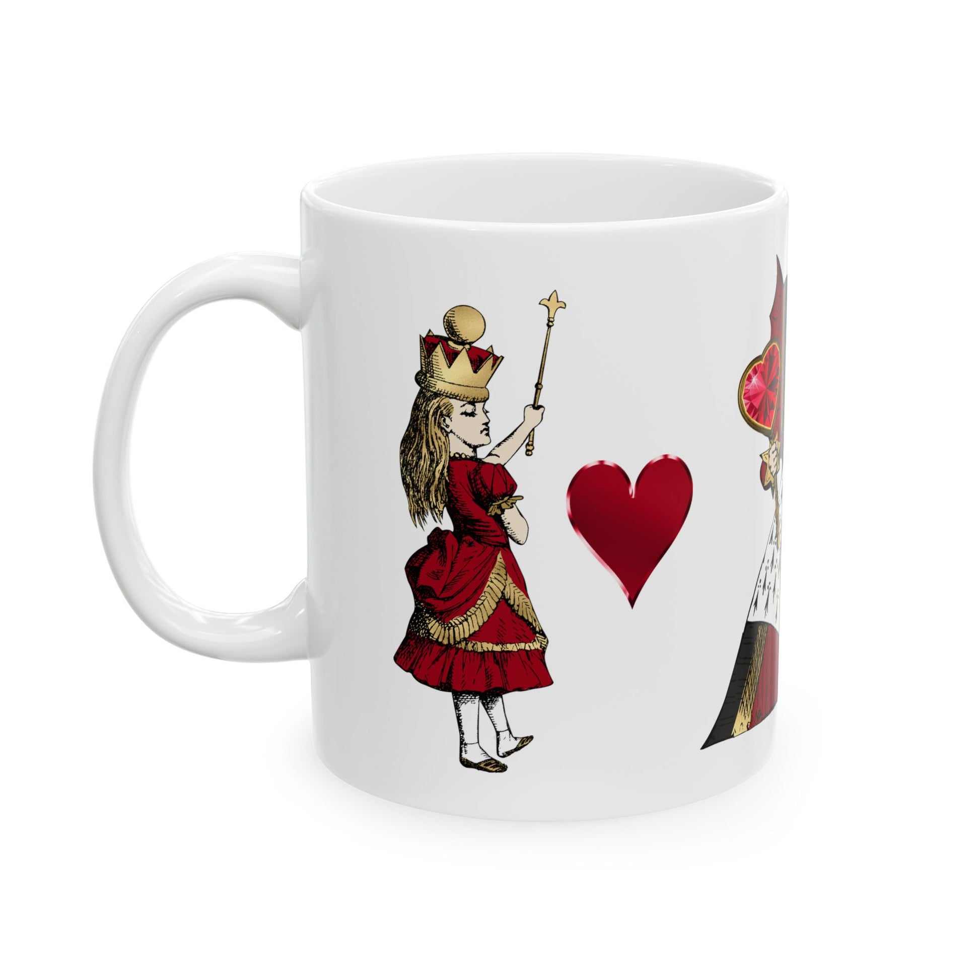 Queen Of Hearts Ceramic Coffee Mug 11oz Alice In Wonderland Art Mug