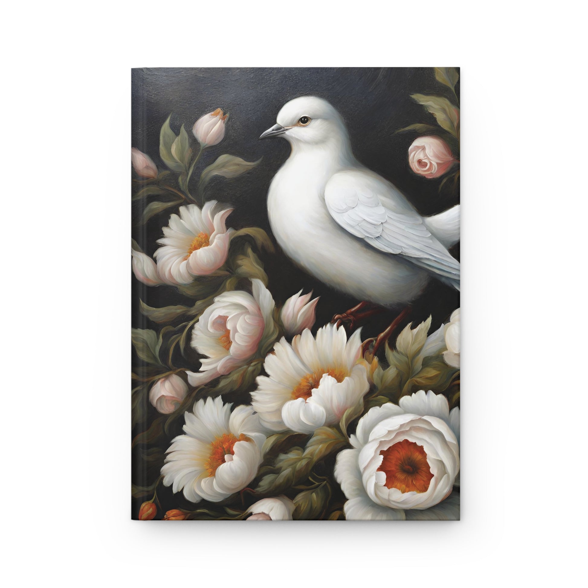 Dove Flower Art Hardcover Journal Notebook Matte 75 Sheets 5.75x8 inches Paper products