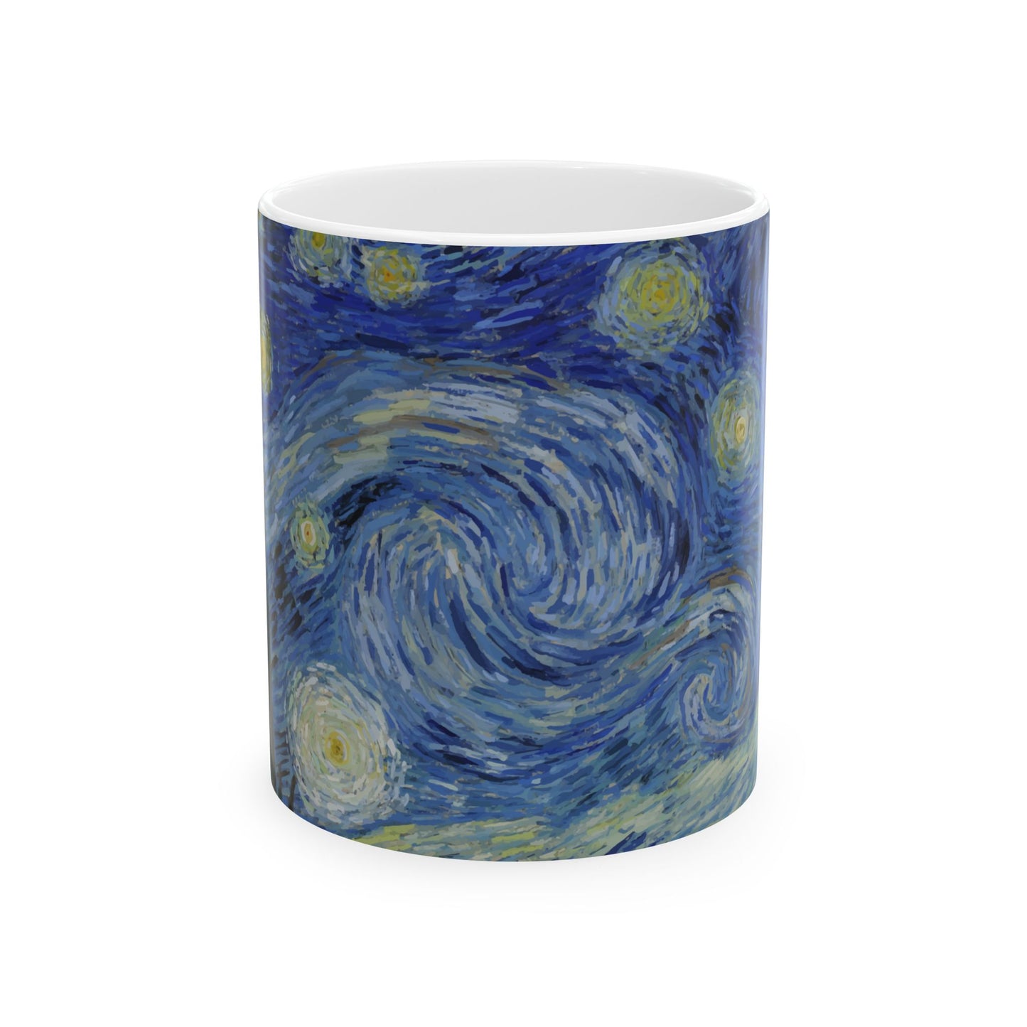 Starry Night Vincent Van Gogh Art Ceramic Coffee Mug 11oz 11oz Coffee Mugs Holiday Picks Home & Living Kitchen mug Mugs Sublimation White base Mug